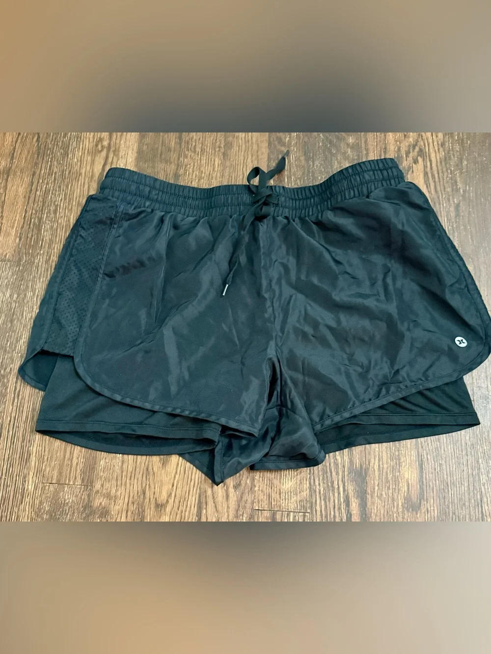 RBX Black Women's Layered‎ Athletic Shorts Sz M